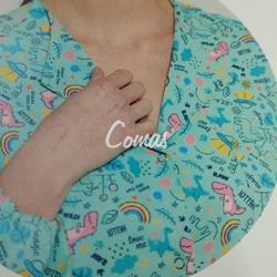 BATA MICROFIBRA ESTAMPADA VERDE - Imagen 1