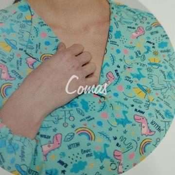 BATA MICROFIBRA ESTAMPADA VERDE - Imagen 1