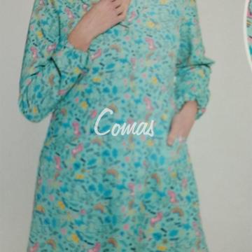 BATA MICROFIBRA ESTAMPADA VERDE - Imagen 2