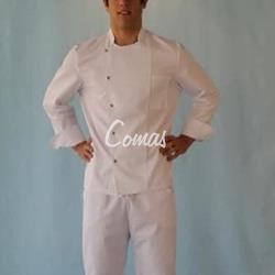 Chaqueta cocina manga larga corchetes - Imagen 1